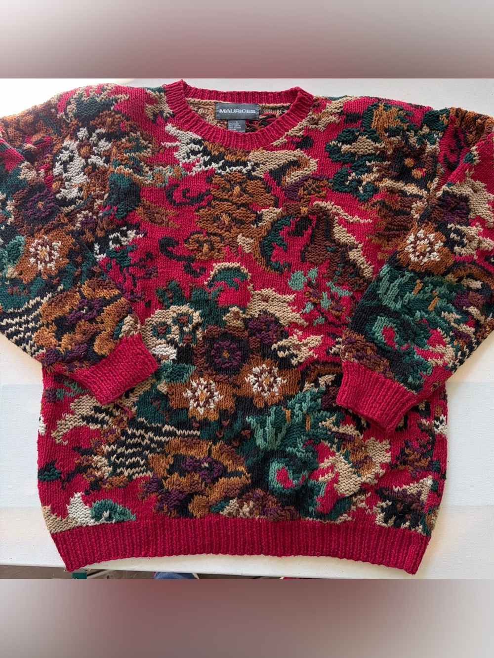 90’s Maurices Women’s Chunky Knit Sweater Grandma Core Sz S